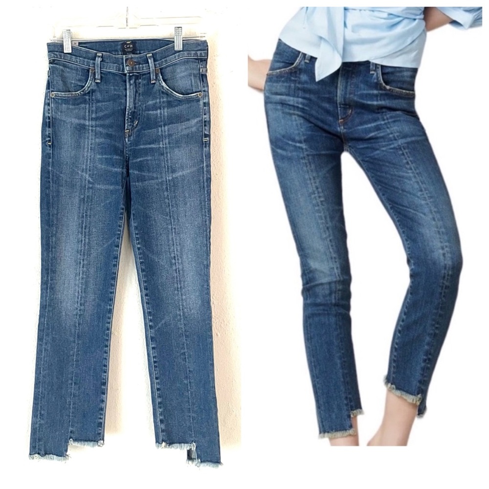 Citizens Of Humanity Amari Step Hem Mid Rise Front Seam Ankle Jeans Size 26